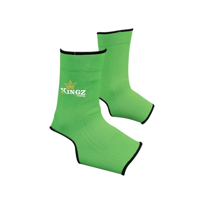 Kingz Sports green ankle support compression socks with black trim for joint protection and injury prevention