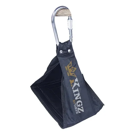 Kingz Sports black leather dipping belt with metal buckle for weightlifting and strength training