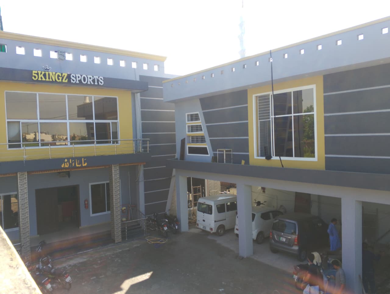 Front view of the 5 Kingz Sports manufacturing facility in Sialkot, Pakistan